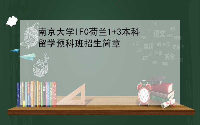 南京大学IFC荷兰1+3本科留学预科班招生简章