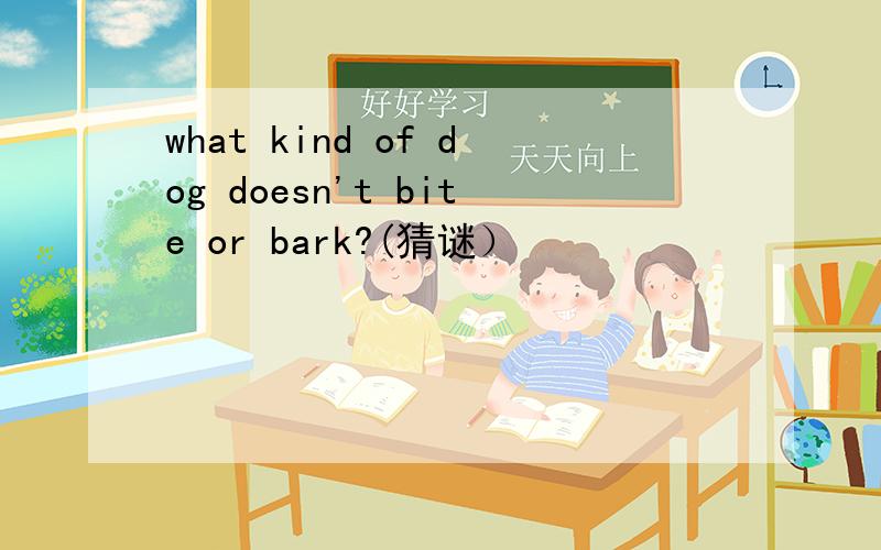 what kind of dog doesn't bite or bark?(猜谜）