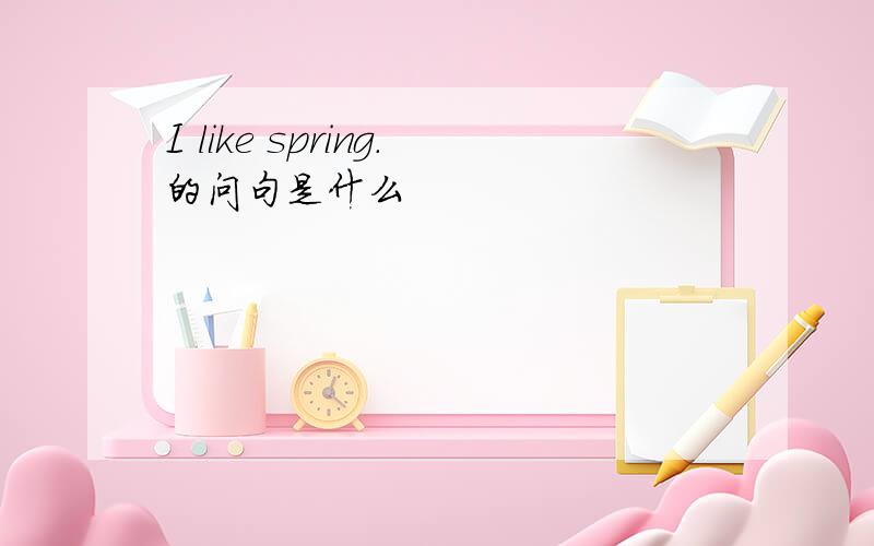 I like spring.的问句是什么