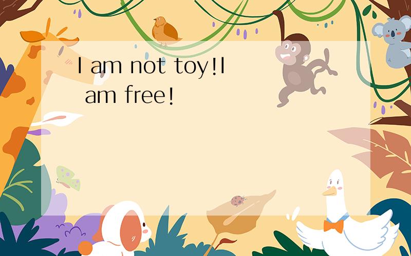 I am not toy!I am free!