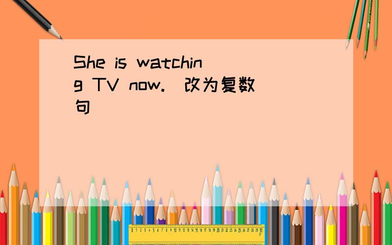 She is watching TV now.(改为复数句）