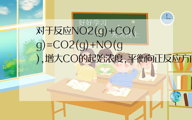 对于反应NO2(g)+CO(g)=CO2(g)+NO(g),增大CO的起始浓度,平衡向正反应方向移动,反应热为什么不变