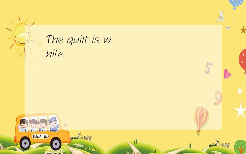 The quilt is white